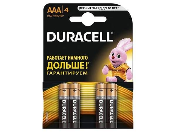 Батарейка "Duracell" Мизинчик AAA 4