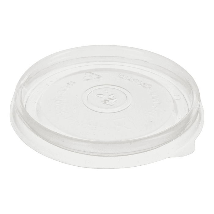 Крышка для салатников с лого D-150 мм прозрачная плоская БОПС