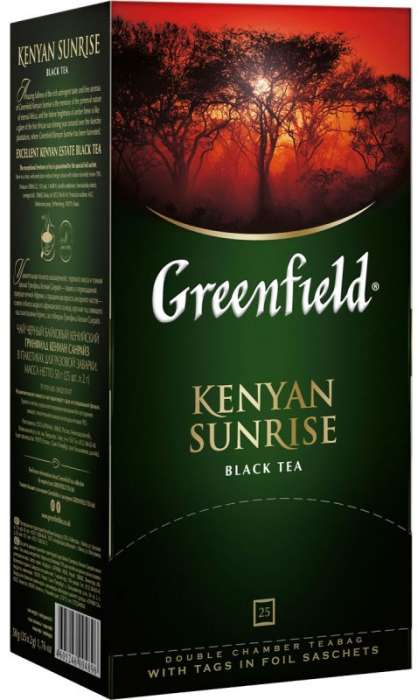 Чай "Greenfield" 25 пакетиков, KENYAN SUNRISE/Черный
