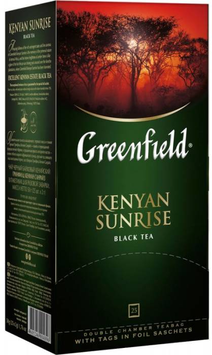 Чай 25 пакетиков, "Greenfield", KENYAN SUNRISE/Черный