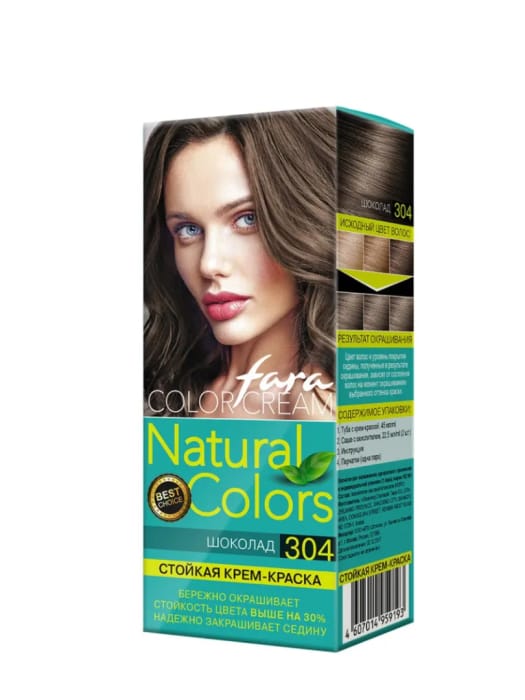 Краска для волос FARA Natural Colors 150г, 304 Шоколад Краска для волос FARA Natural Colors 150г, 304 Шоколад
