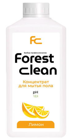 Концентрат для мытья пола 1 л "FOREST Clean" Сочный лимон Концентрат для мытья пола 1 л "FOREST Clean" Сочный лимон
