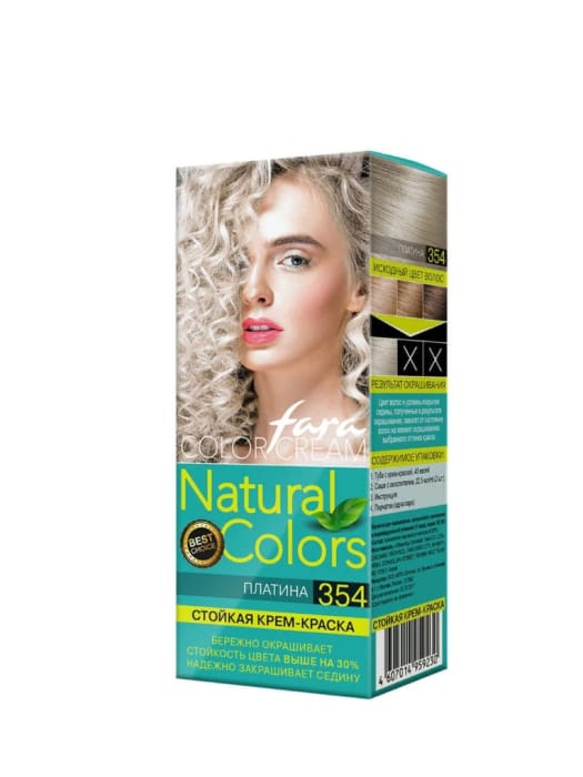 Краска для волос FARA Natural Colors 150г, 354 Платина Краска для волос FARA Natural Colors 150г, 354 Платина