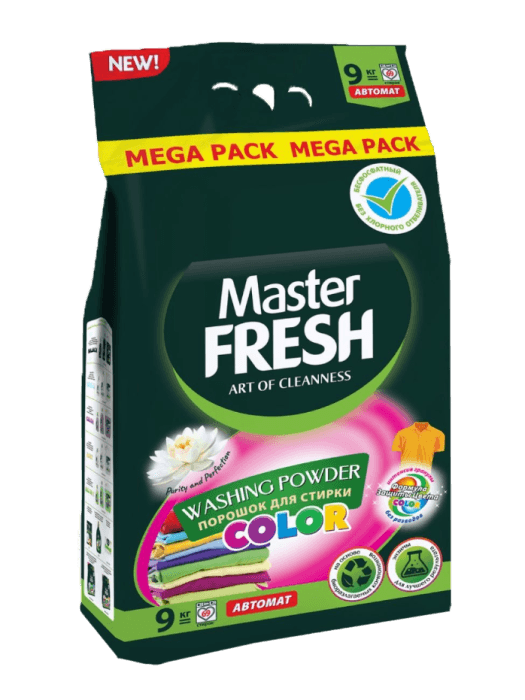 Стиральный порошок 9 кг "Master FRESH" АВТОМАТ, Колор Стиральный порошок 9 кг "Master FRESH" АВТОМАТ, Колор