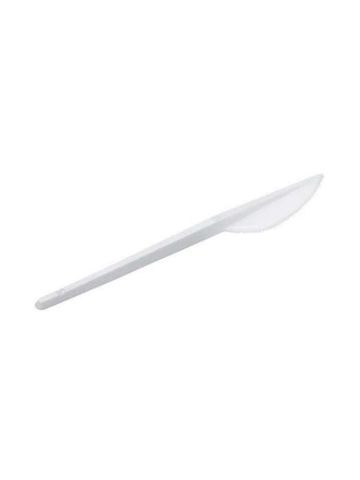 Нож одноразовый пластиковый столовый белый Премиум