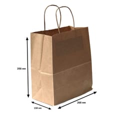 Пакет бумажный 260*150*350 КРАФТ с Крученой ручкой ECO CarrBag Пакет бумажный 260*150*350 КРАФТ с Крученой ручкой ECO CarrBag