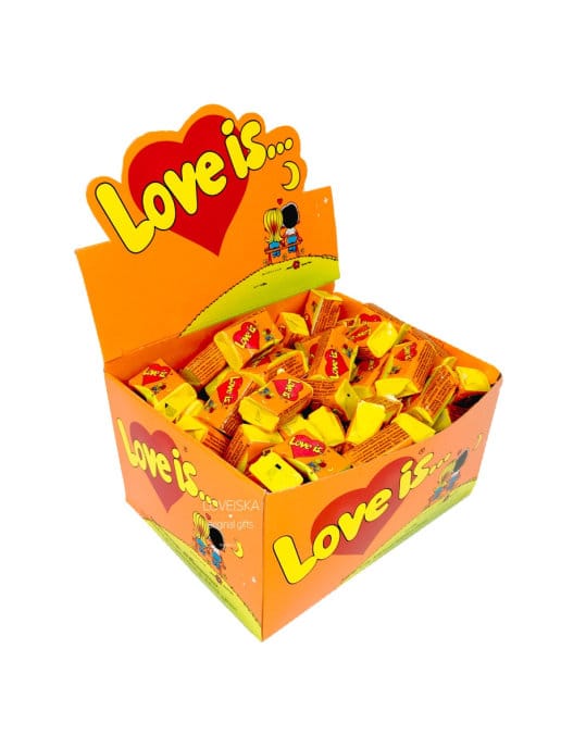 Жевательная Резинка "Love is" (100 шт.упак), Апельсин-Ананас Оранж Жевательная Резинка "Love is" (100 шт.упак), Апельсин-Ананас Оранж