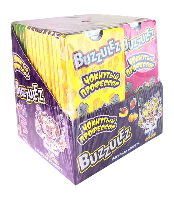 Сахарная конфета Buzzulez "Чокнутый профессор" 11г (30 шт.упак) Сахарная конфета Buzzulez "Чокнутый профессор" 11г (30 шт.упак)