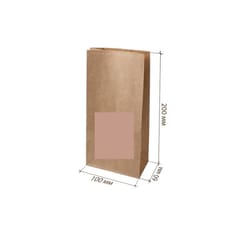 Пакет бумажный 100*60*200 КРАФТ, П-дно BAG RW 200 Пакет бумажный 100*60*200 КРАФТ, П-дно BAG RW 200