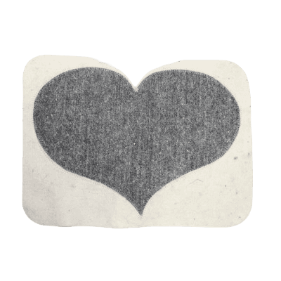 Коврик комбинированный "Светлое сердце" и "Темное сердце" в ассортименте TM ”Бацькина баня"