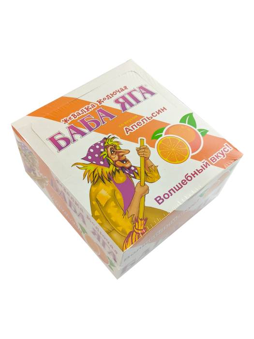 Жевательная конфета "Баба Яга" 11г (48 шт.упак), Апельсин