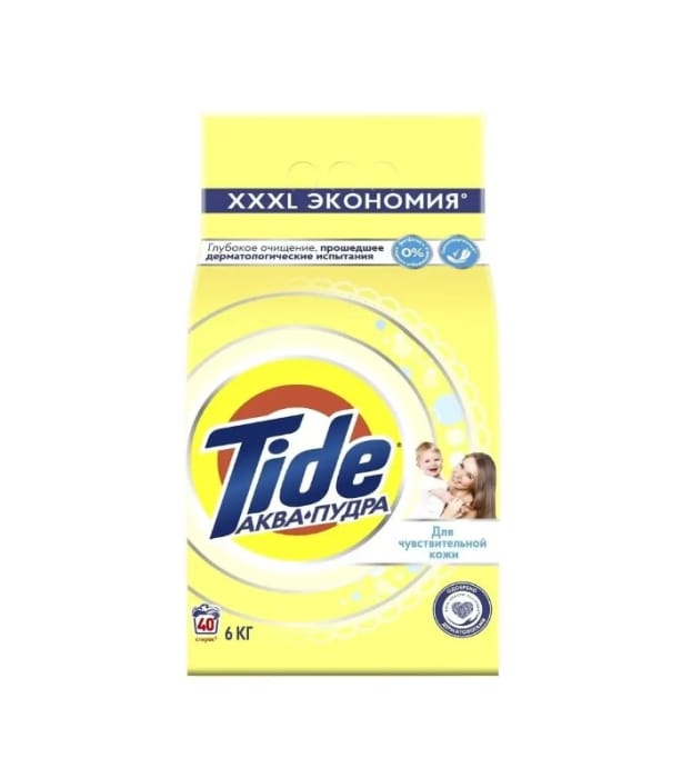 Стиральный порошок 6 кг "Tide" автомат, Для чувствительной и детской кожи Стиральный порошок 6 кг "Tide" автомат, Для чувствительной и детской кожи