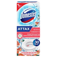 Стикер/блок для унитаза "Domestos" 30г, Тропическая свежесть Стикер/блок для унитаза "Domestos" 30г, Тропическая свежесть