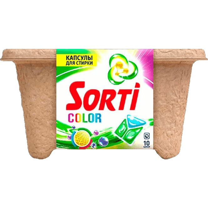 Капсулы для стирки белья "Sorti" картон (10 капс.упак) НК, Колор Капсулы для стирки белья "Sorti" картон (10 капс.упак) НК, Колор