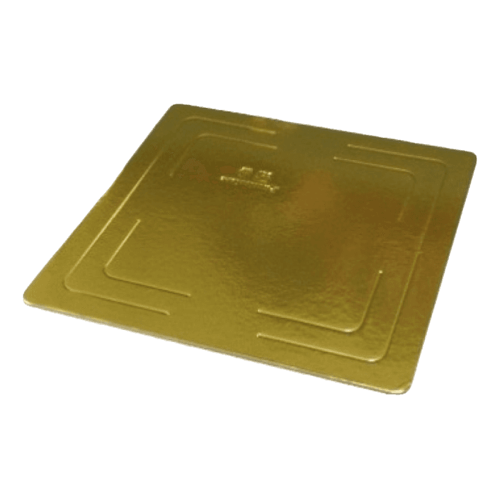 Подложка под торт 240*240 мм, толщина 1,5 мм, усиленная золото/жемчуг