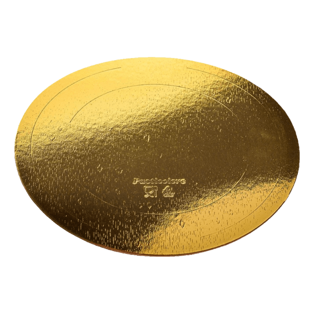 Подложка под торт D-360 мм, толщина 1,5 мм, усиленная "Pasticciere" золото/жемчуг