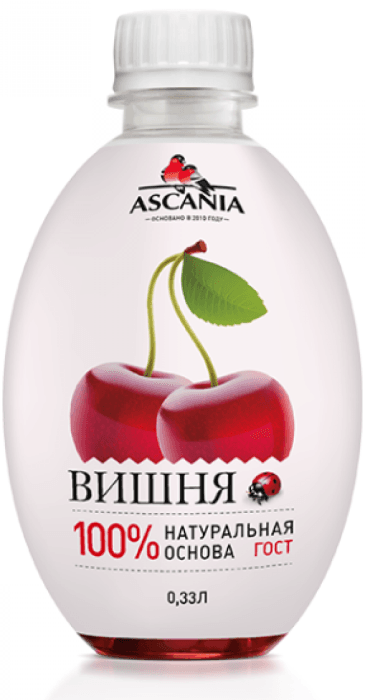 Лимонад 0,33 л "Ascania" ПЭТ Безалкольный напиток, Вишня Лимонад 0,33 л "Ascania" ПЭТ Безалкольный напиток, Вишня