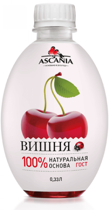 Лимонад 0,33 л "Ascania" ПЭТ Безалкольный напиток, Вишня