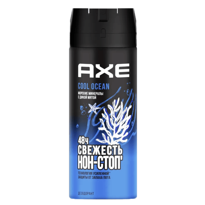 Дезодорант спрей 150 мл "Axe" МУЖСКОЙ аэрозоль, COOL OCEAN Дезодорант спрей 150 мл "Axe" МУЖСКОЙ аэрозоль, COOL OCEAN