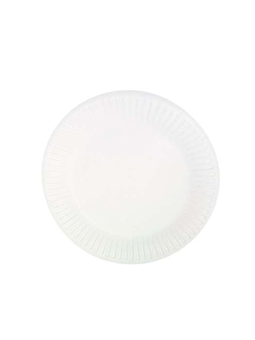 Тарелка бумажная 180мм Белая мелованная BIO