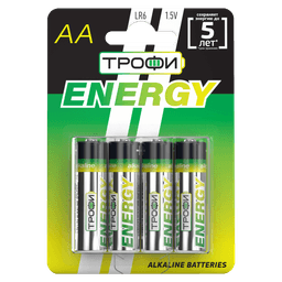 Батарейка пальчик Трофи ENERGY алкалиновые Батарейка пальчик Трофи ENERGY алкалиновые
