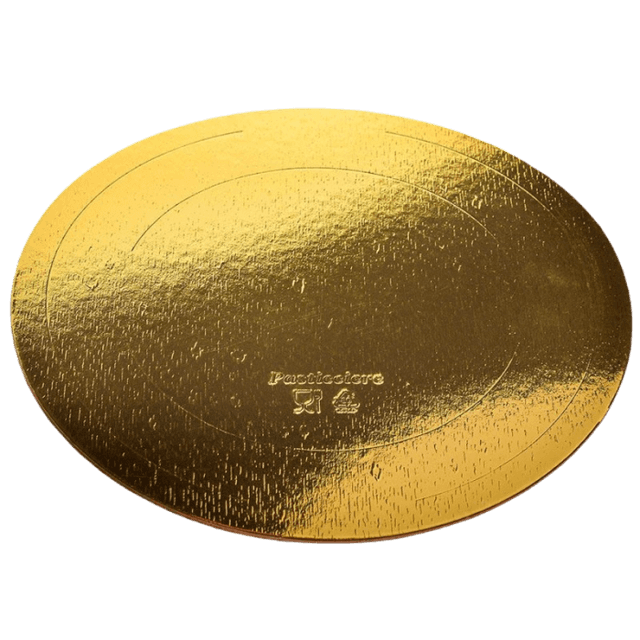 Подложка под торт D-260 мм, толщина 1,5 мм, золото Pasticciere