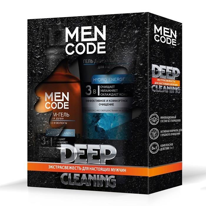 Набор "Men Code" Deep Cleaning/Гель для душа 300 мл + гель для умывания 150 мл