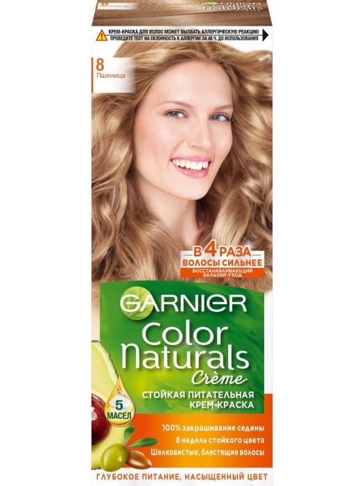 Крем-краска для волос "Garnier" Color Naturals, 8 Пшеница Крем-краска для волос "Garnier" Color Naturals, 8 Пшеница