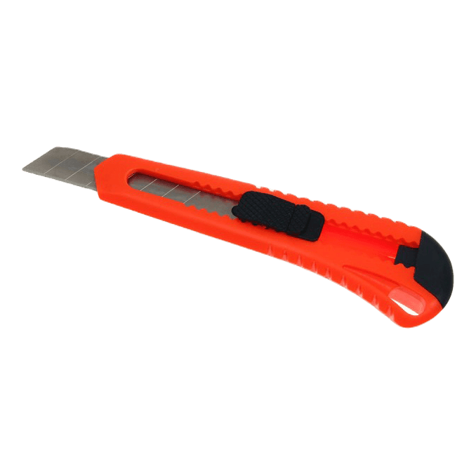Нож канцелярский 18 мм BRAUBERG, с фиксатором европодвес МИКС