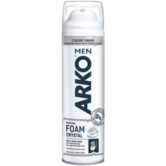 Пена для бритья 200 мл "ARKO" MEN, CRYSTAL (с белой глиной) Пена для бритья 200 мл "ARKO" MEN, CRYSTAL (с белой глиной)