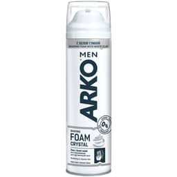 Пена для бритья 200 мл "ARKO" MEN, CRYSTAL (с белой глиной) Пена для бритья 200 мл "ARKO" MEN, CRYSTAL (с белой глиной)