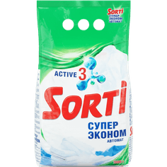 Стиральный порошок 3 кг "Sorti" автомат, Супер Эконом Стиральный порошок 3 кг "Sorti" автомат, Супер Эконом