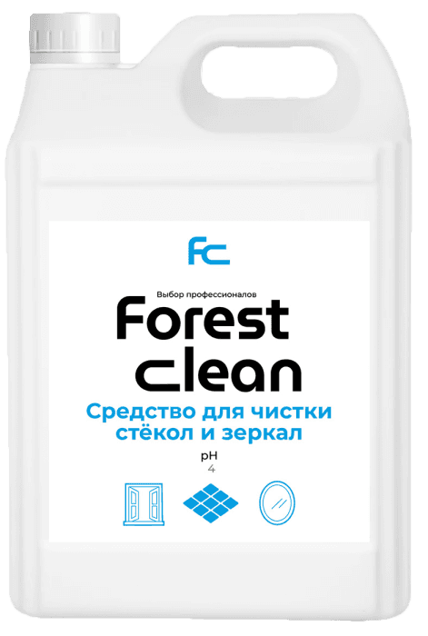 Средство для стекол и зеркал 5 л "FOREST Clean" канистра ЕВРО