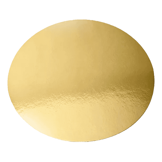 Подложка под торт D-340 мм, толщина 3,2 мм, золото/жемчуг Pasticciere