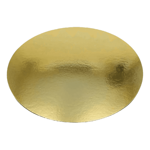 Подложка под торт D-280 мм, толщина 3,2 мм, золото/жемчуг FofGenika S