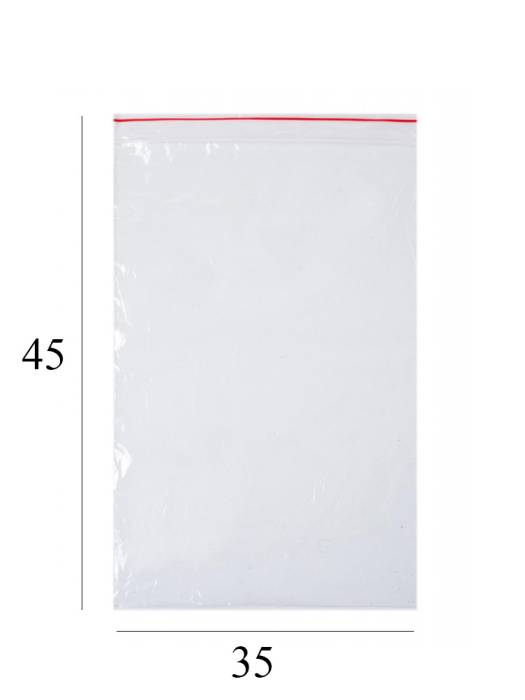 Грипперы 35*45 см Красная полоса (100 шт.упак) пакеты с zip-lock замком