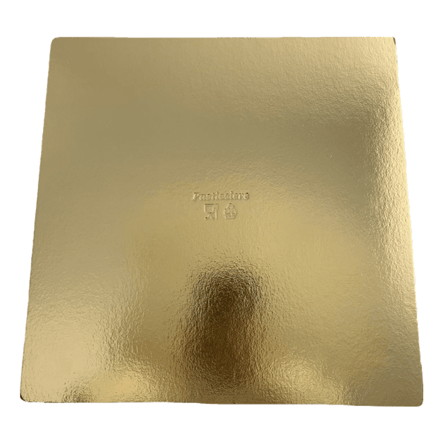 Подложка под торт 300*300 мм, толщина 3,2 мм, квадрат, золото/жемчуг Pasticciere