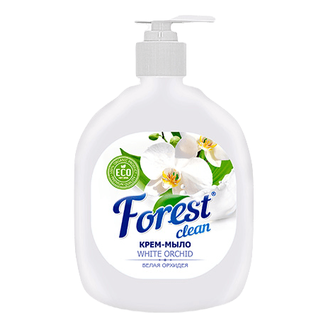 Крем-мыло жидкое 500 мл "FOREST Clean" дозатор, Белая Орхидея Крем-мыло жидкое 500 мл "FOREST Clean" дозатор, Белая Орхидея