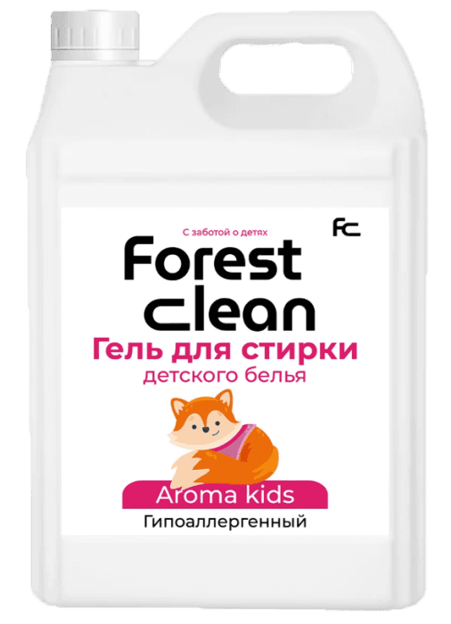 Гель для стирки ДЕТСКОГО белья 5 л канистра ЕВРО "FOREST clean" концентрат, AROMA-KIDS