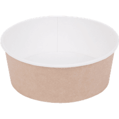 Контейнер/салатник/супница бумажный круглый 1000 мл OSQ Round Bowl D-150 мм, без крышки Контейнер/салатник/супница бумажный круглый 1000 мл OSQ Round Bowl D-150 мм, без крышки