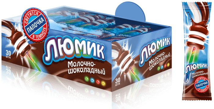 Конфета "Люмик" светящ палочка (30 шт.упак) Конфета "Люмик" светящ палочка (30 шт.упак)