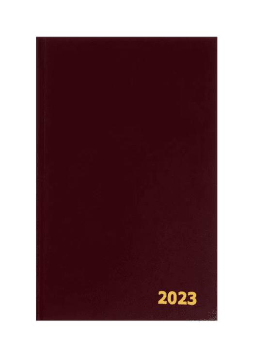 Ежедневник А5 168 листов Датированный, Бордовый