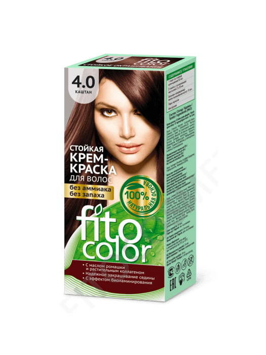 Крем-краска для волос "Fitocolor" 115 мл, 4.0 Каштан