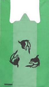 Пакет Майка 30*55 см "Дельфин" синий/зеленый КОТ