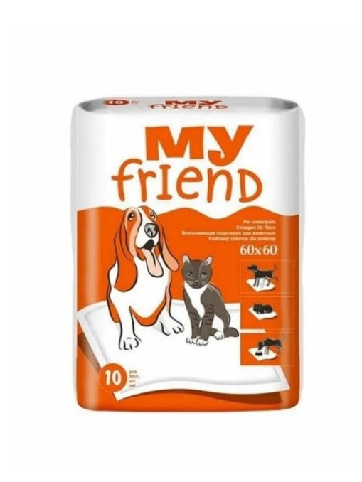 Подстилки впитывающие для животных "Bella" MyFriend 60*60см (10 шт.упак) Подстилки впитывающие для животных "Bella" MyFriend 60*60см (10 шт.упак)