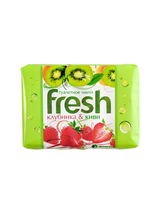 Мыло кусковое 75 г туалетное "Fresh" (4 шт.упак) ЭФКО, Клубника и киви Мыло кусковое 75 г туалетное "Fresh" (4 шт.упак) ЭФКО, Клубника и киви