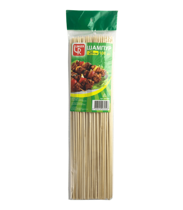 Шампур 25 см d=2.5мм бамбук (100 шт.упак)