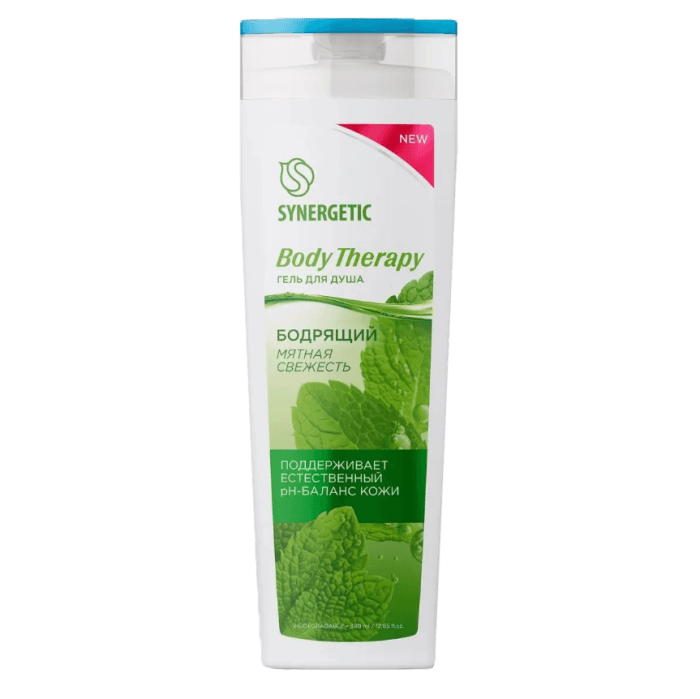 Гель для душа 380 мл SYNERGETIC Body Therapy, Мятная свежесть Гель для душа 380 мл SYNERGETIC Body Therapy, Мятная свежесть