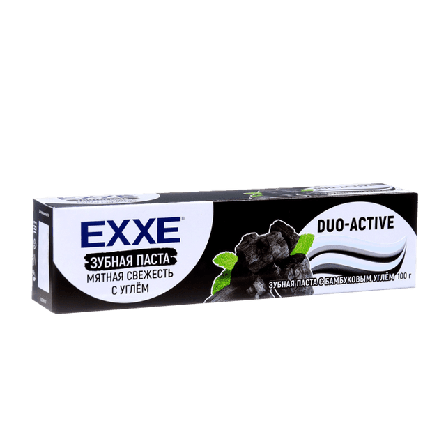 Зубная паста 100 гр EXXE Мятная свежесть с углем