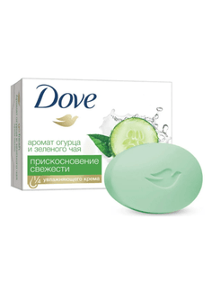 Крем-мыло кусковое 100 г "Dove", Прикосновение свежести (Аромат огурца и зеленого чая) Крем-мыло кусковое 100 г "Dove", Прикосновение свежести (Аромат огурца и зеленого чая)